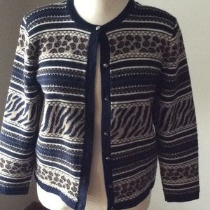 Women’s petite size large multi-color cardigan